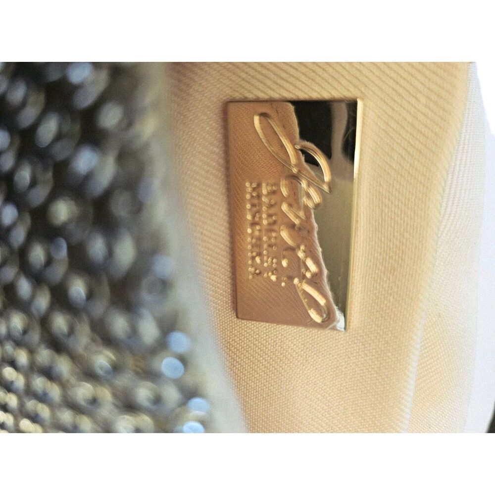 Badgley Mischka Silver Small Bag Clutch Purse - Picture 8 of 9